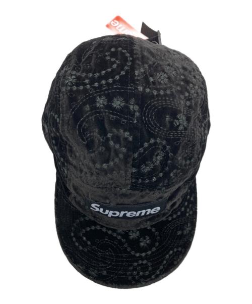 SUPREME（シュプリーム）SUPREME (シュプリーム) Velvet paisley camp cap ブラック 未使用品の古着・服飾アイテム