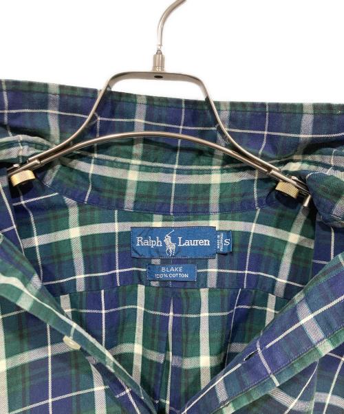 RALPH LAUREN（ラルフローレン）RALPH LAUREN (ラルフローレン) ボタンダウンチェックシャツ/BLAKE ネイビー×グリーン サイズ:Sの古着・服飾アイテム