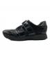 GUCCI (グッチ) ベルトレザーローカットスニーカー ブラック サイズ:40 1/2：8000円