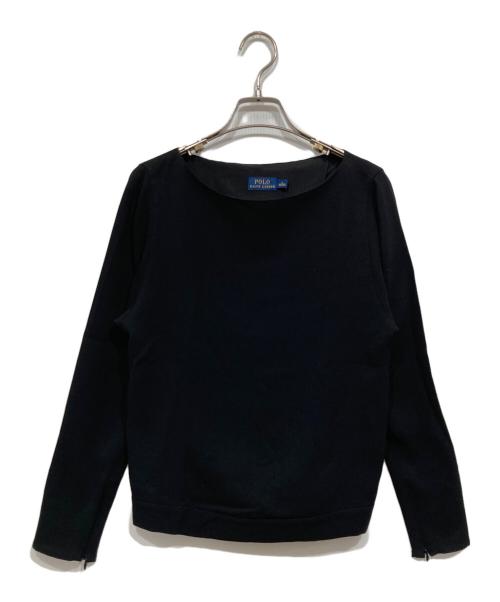 POLO RALPH LAUREN（ポロ・ラルフローレン）POLO RALPH LAUREN (ポロ・ラルフローレン) バックオープンブラウス ブラック サイズ:150/80Aの古着・服飾アイテム