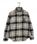 POLO RALPH LAURENポロ・ラルフローレン）の古着「ロゴチェックシャツ」｜ホワイト×ブラック
