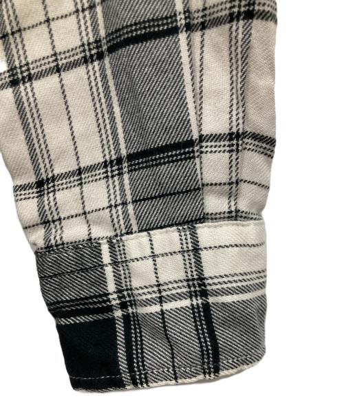 POLO RALPH LAUREN（ポロ・ラルフローレン）POLO RALPH LAUREN (ポロ・ラルフローレン) ロゴチェックシャツ ホワイト×ブラック サイズ:Sの古着・服飾アイテム