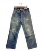 OUR LEGACYアワーレガシー）の古着「デニムパンツ / THIRD CUT DIGITAL DENIM PRINT」｜ブルー