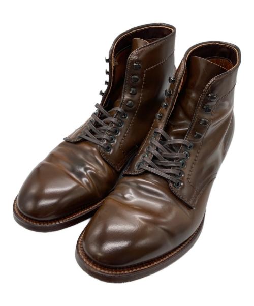Alden（オールデン）ALDEN (オールデン) シガーコードバンプレーントゥブーツ ブラウン サイズ:8Dの古着・服飾アイテム