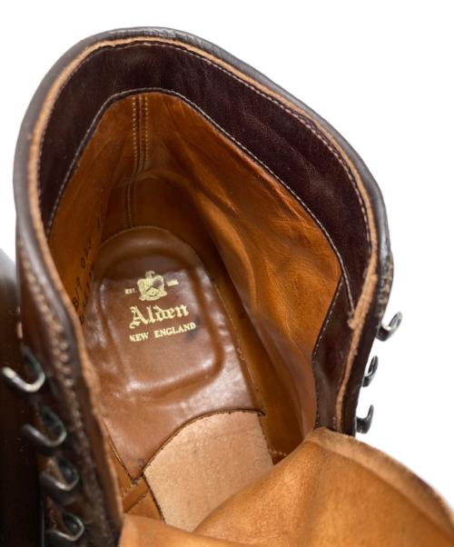 Alden（オールデン）ALDEN (オールデン) シガーコードバンプレーントゥブーツ ブラウン サイズ:8Dの古着・服飾アイテム