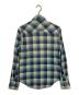RRL (ダブルアールエル) チェックウエスタンシャツ ブルー×ホワイト サイズ:S 未使用品：18000円