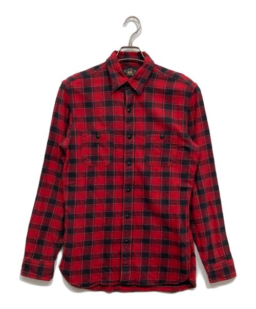 RRL（ダブルアールエル）RRL (ダブルアールエル) チェックシャツ レッド×ブラック サイズ:Sの古着・服飾アイテム