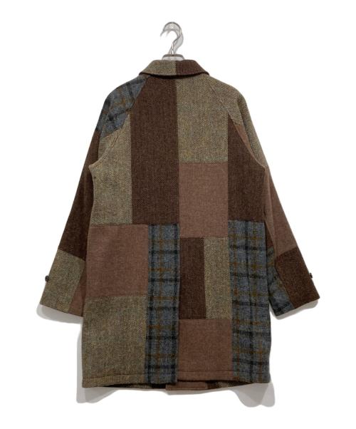 BEAMS PLUS（ビームスプラス）BEAMS PLUS (ビームスプラス) Harris Tweed (ハリスツイード) ハリスツイードクレイジーパターンコート ブラウン サイズ:Ｍの古着・服飾アイテム