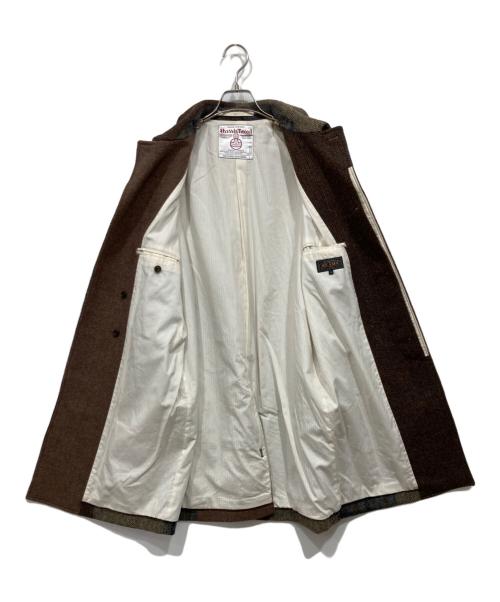 BEAMS PLUS（ビームスプラス）BEAMS PLUS (ビームスプラス) Harris Tweed (ハリスツイード) ハリスツイードクレイジーパターンコート ブラウン サイズ:Ｍの古着・服飾アイテム