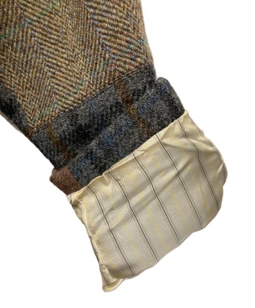BEAMS PLUS（ビームスプラス）BEAMS PLUS (ビームスプラス) Harris Tweed (ハリスツイード) ハリスツイードクレイジーパターンコート ブラウン サイズ:Ｍの古着・服飾アイテム