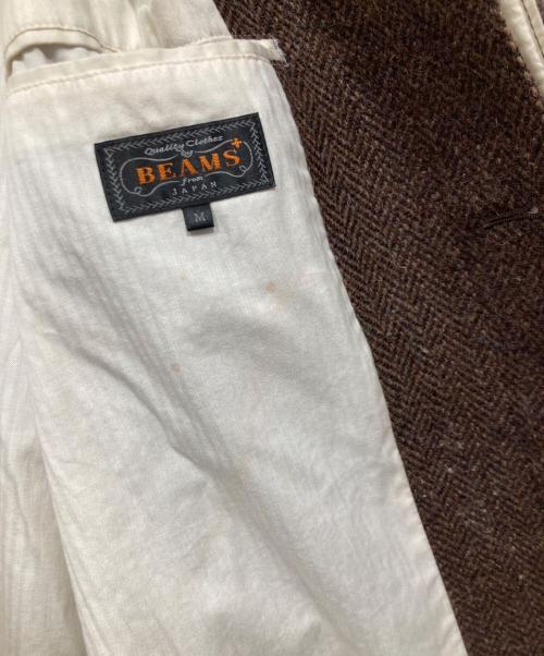 BEAMS PLUS（ビームスプラス）BEAMS PLUS (ビームスプラス) Harris Tweed (ハリスツイード) ハリスツイードクレイジーパターンコート ブラウン サイズ:Ｍの古着・服飾アイテム