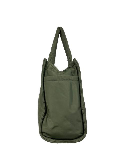 MARC JACOBS（マークジェイコブス）MARC JACOBS (マークジェイコブス) THE PUFFY NYLON MEDIUM TOTE オリーブの古着・服飾アイテム