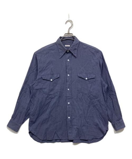 COMOLI（コモリ）COMOLI (コモリ) ヨリ杢 ワークシャツ ネイビー サイズ:2の古着・服飾アイテム