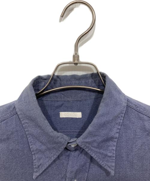COMOLI（コモリ）COMOLI (コモリ) ヨリ杢 ワークシャツ ネイビー サイズ:2の古着・服飾アイテム