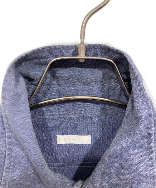 COMOLI（コモリ）COMOLI (コモリ) ヨリ杢 ワークシャツ ネイビー サイズ:2の古着・服飾アイテム