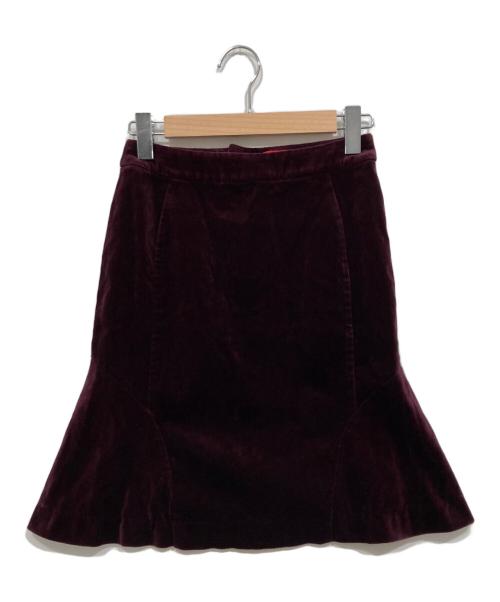 Vivienne Westwood RED LABEL（ヴィヴィアンウエストウッドレッドレーベル）Vivienne Westwood RED LABEL (ヴィヴィアンウエストウッドレッドレーベル) ベロアスカート パープル サイズ:2の古着・服飾アイテム