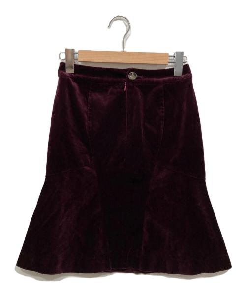 Vivienne Westwood RED LABEL（ヴィヴィアンウエストウッドレッドレーベル）Vivienne Westwood RED LABEL (ヴィヴィアンウエストウッドレッドレーベル) ベロアスカート パープル サイズ:2の古着・服飾アイテム
