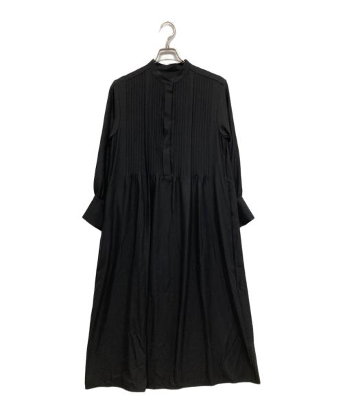 LAUTRE AMONT（ロートレアモン）LAUTRE AMONT (ロートレアモン) バックサテンジョーゼットワンピース ブラック サイズ:38の古着・服飾アイテム