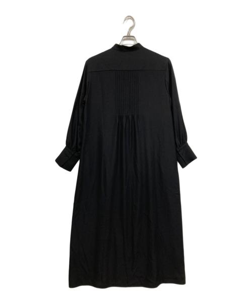 LAUTRE AMONT（ロートレアモン）LAUTRE AMONT (ロートレアモン) バックサテンジョーゼットワンピース ブラック サイズ:38の古着・服飾アイテム