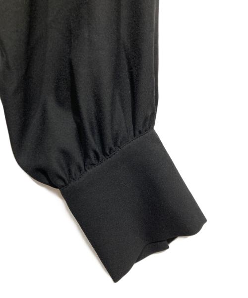 LAUTRE AMONT（ロートレアモン）LAUTRE AMONT (ロートレアモン) バックサテンジョーゼットワンピース ブラック サイズ:38の古着・服飾アイテム