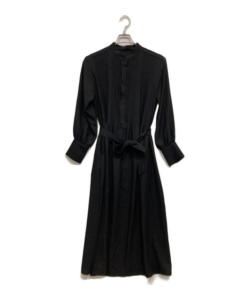 LAUTRE AMONT（ロートレアモン）LAUTRE AMONT (ロートレアモン) バックサテンジョーゼットワンピース ブラック サイズ:38の古着・服飾アイテム