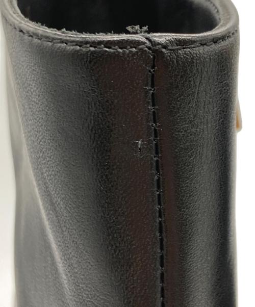 Salvatore Ferragamo（サルヴァトーレ フェラガモ）Salvatore Ferragamo (サルヴァトーレ フェラガモ) フラワーヒールサイドジップショートブーツ ブラック サイズ:8Dの古着・服飾アイテム