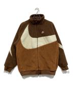 NIKEナイキ）の古着「リバーシブル ボア フリース ジャケット」｜ブラウン