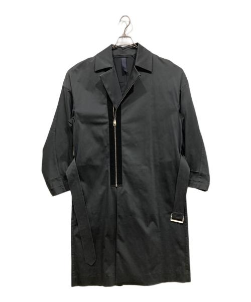 SHINYA KOZUKA（シンヤコズカ）SHINYA KOZUKA (シンヤコズカ) ジップアップトレンチコート グレー サイズ:Mの古着・服飾アイテム