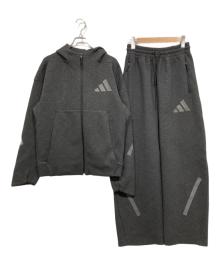 adidas（アディダス）の古着「Z.N.E.プレミアム フルジップ パーカー/スウェットパンツ」｜グレー