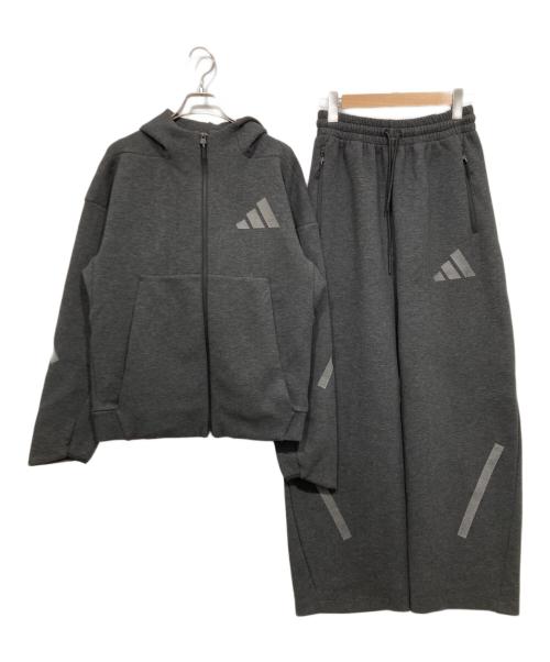 adidas（アディダス）adidas (アディダス) Z.N.E.プレミアム フルジップ パーカー/スウェットパンツ グレー サイズ:サイズ記載なしの古着・服飾アイテム