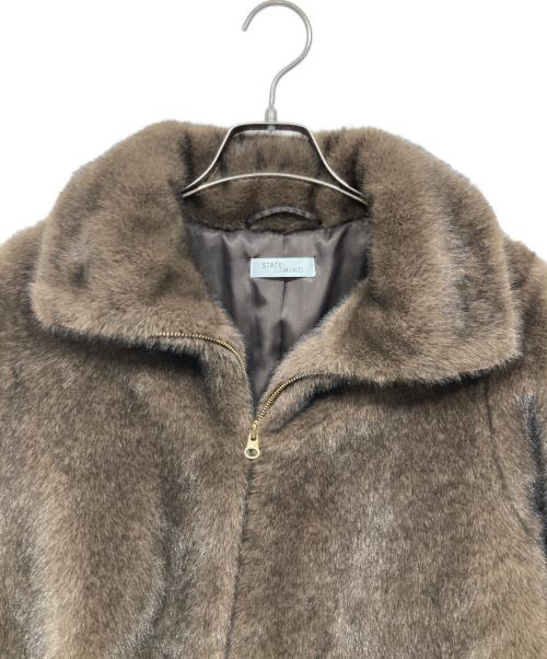 STATE OF MIND（ステートオブマインド）STATE OF MIND (ステートオブマインド) Fur Blouson /エコファーブルゾン ブラウン サイズ:Fの古着・服飾アイテム