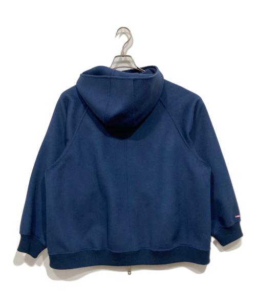 MAX&Co.（マックスアンドコー）MAX&Co. (マックスアンドコー) ウールカシミアフーディーコート ネイビー サイズ:38の古着・服飾アイテム