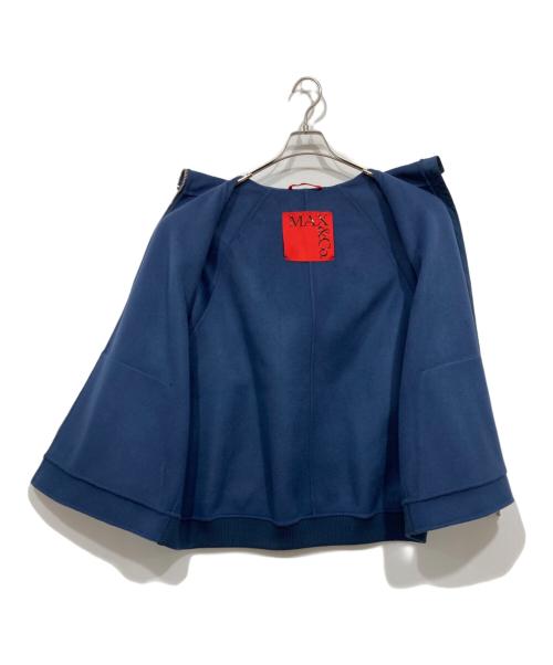 MAX&Co.（マックスアンドコー）MAX&Co. (マックスアンドコー) ウールカシミアフーディーコート ネイビー サイズ:38の古着・服飾アイテム