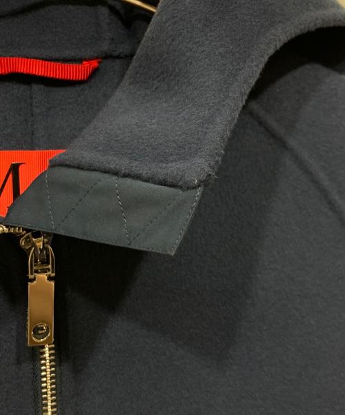 MAX&Co.（マックスアンドコー）MAX&Co. (マックスアンドコー) ウールカシミアフーディーコート ネイビー サイズ:38の古着・服飾アイテム