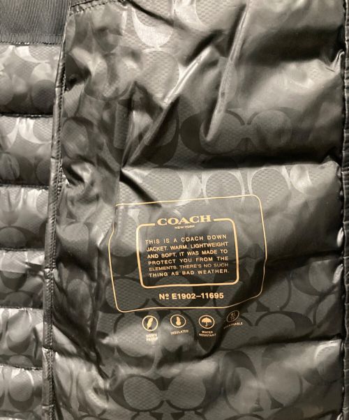 COACH（コーチ）COACH (コーチ) ダウンコート ブラック サイズ:Ｓの古着・服飾アイテム