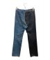 JOHN LAWRENCE SULLIVAN (ジョンローレンスサリバン) DENIM COMBINATION PANTS インディゴ×ブラック サイズ:44：9000円