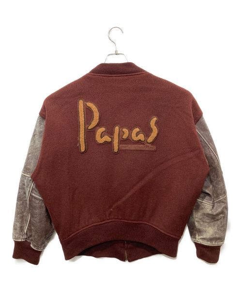 PAPAS（パパス）PAPAS (パパス) スタジャン レッド サイズ:Mの古着・服飾アイテム