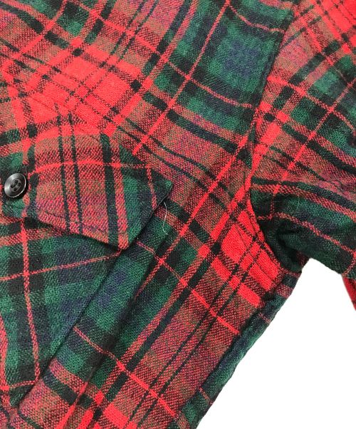 WOOLRICH（ウールリッチ）WOOLRICH (ウールリッチ) 【古着】チェックシャツ　　60〜70年代 レッド×グリーン サイズ:Mの古着・服飾アイテム