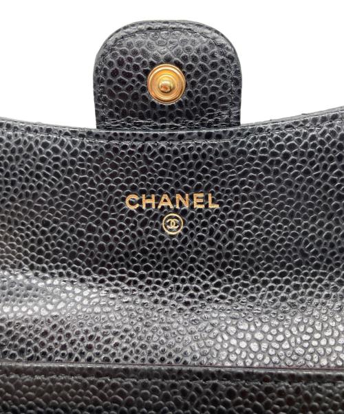 CHANEL（シャネル）CHANEL (シャネル) ココマークフラップコインケース ブラックの古着・服飾アイテム