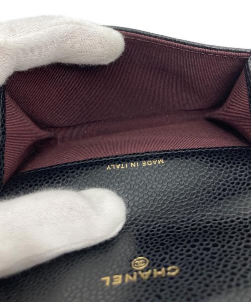 CHANEL（シャネル）CHANEL (シャネル) ココマークフラップコインケース ブラックの古着・服飾アイテム