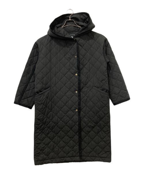 KOMATSU（コマツ）KOMATSU (コマツ) 7-id concept (セブンアイディーコンセプト) キルティングフーデットコート ブラック サイズ:38の古着・服飾アイテム