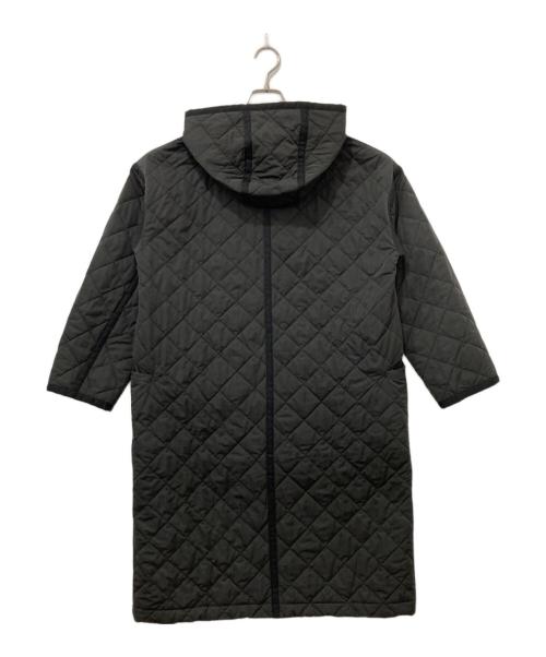 KOMATSU（コマツ）KOMATSU (コマツ) 7-id concept (セブンアイディーコンセプト) キルティングフーデットコート ブラック サイズ:38の古着・服飾アイテム