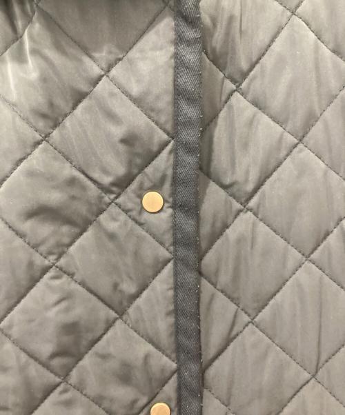 KOMATSU（コマツ）KOMATSU (コマツ) 7-id concept (セブンアイディーコンセプト) キルティングフーデットコート ブラック サイズ:38の古着・服飾アイテム