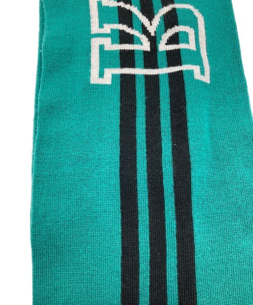 adidas（アディダス）adidas (アディダス) Gosha Rubchinskiy (ゴーシャラブチンスキー) 3-Stripe Cyrillic Scarf グリーン×ブラックの古着・服飾アイテム