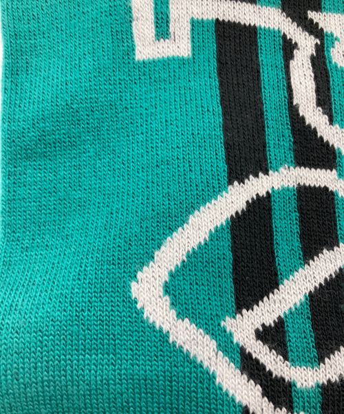 adidas（アディダス）adidas (アディダス) Gosha Rubchinskiy (ゴーシャラブチンスキー) 3-Stripe Cyrillic Scarf グリーン×ブラックの古着・服飾アイテム