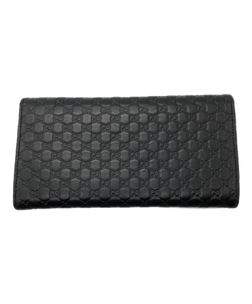 GUCCI（グッチ）GUCCI (グッチ) マイクログッチシマロングウォレット/449396 ブラックの古着・服飾アイテム