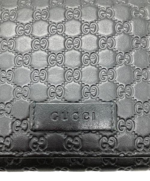 GUCCI（グッチ）GUCCI (グッチ) マイクログッチシマロングウォレット/449396 ブラックの古着・服飾アイテム