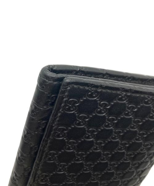 GUCCI（グッチ）GUCCI (グッチ) マイクログッチシマロングウォレット/449396 ブラックの古着・服飾アイテム