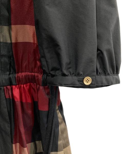 BLUE LABEL CRESTBRIDGE（ブルーレーベルクレストブリッジ）BLUE LABEL CRESTBRIDGE (ブルーレーベルクレストブリッジ) ハイカウンツピーチツイルワンピース/55J03-723-09 ブラック サイズ:38の古着・服飾アイテム