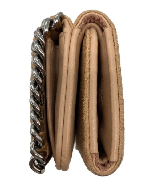 STELLA McCARTNEY（ステラマッカートニー）STELLA McCARTNEY (ステラマッカートニー) ファラベラ ミニウォレット/3つ折り財布 ベージュの古着・服飾アイテム